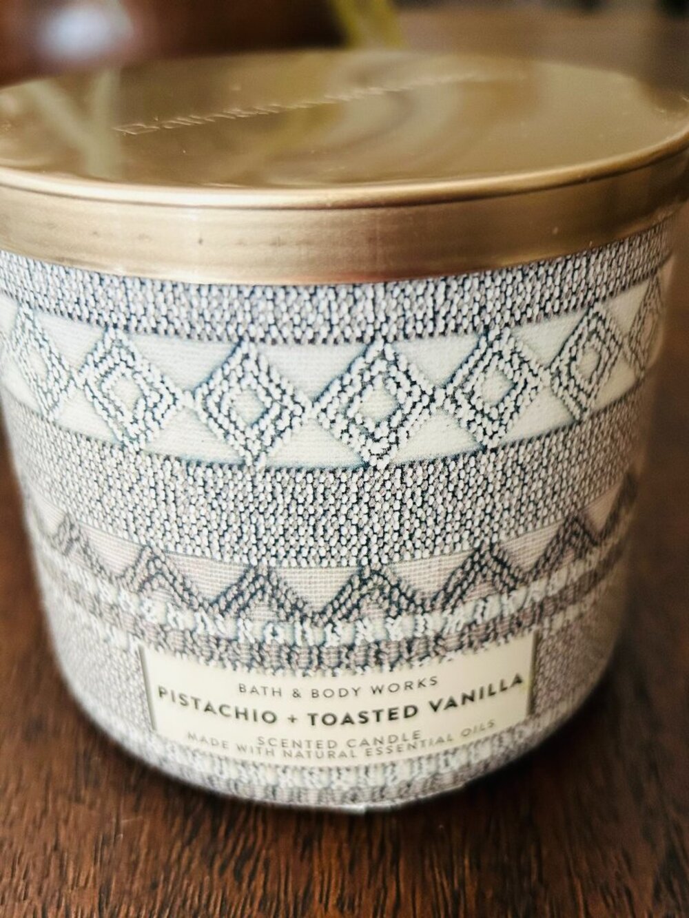 Bath & Body Works Pistachio & Toasted Vanilla 3-Wick Candle NEW